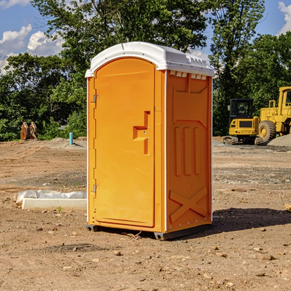 can i customize the exterior of the porta potties with my event logo or branding in Andover Iowa